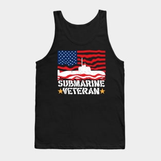 Submarine veteran USA American hero veterans day Tank Top